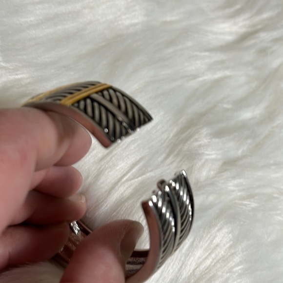 Bijoux Terner 2-Tone Hinged Cuff Bracelet - Picture 3 of 6